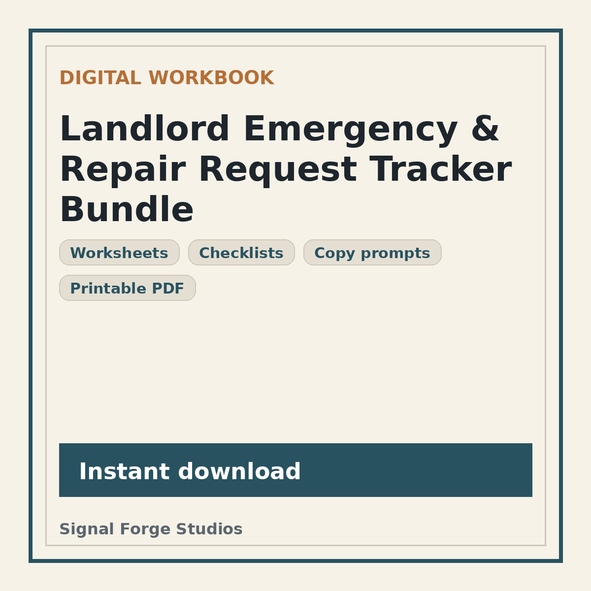 Landlord Emergency & Repair Request Tracker Bundle preview
