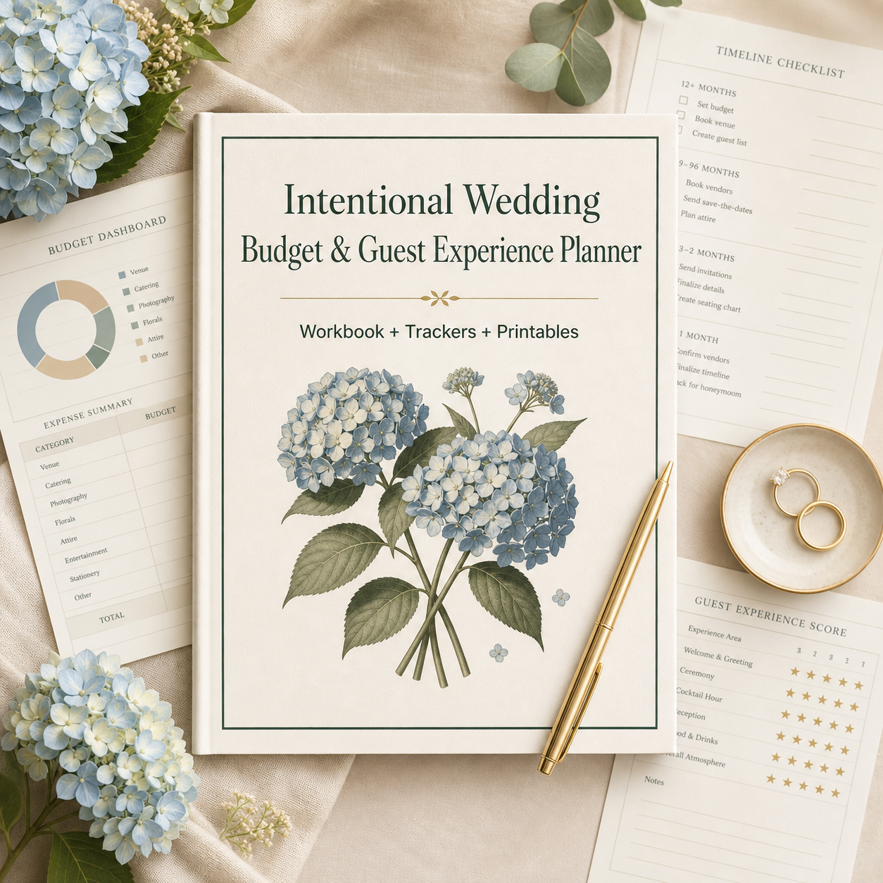 Wedding budget planner spreadsheet digital product thumbnail